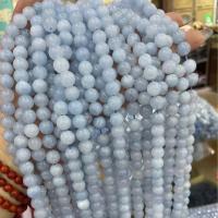 Gemstone šperky Korálky, Akvamarín, Kolo, DIY & různé velikosti pro výběr, sea ​​blue, Prodáno za Cca 38 cm Strand