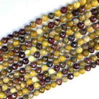 Χάντρες Κοσμήματα πολύτιμος λίθος, Mookiate Χάντρες, Γύρος, γυαλισμένο, με επικάλυψη & DIY & διαφορετικό μέγεθος για την επιλογή, Sold Per Περίπου 38 cm Strand