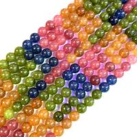 Perles en jade, Rond, DIY & normes différentes pour le choix, multicolore, Vendu par Environ 38 cm brin