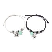 Zinc Alloy Bracelet Set with Wax Cord & Polyester Cord & Resin plated 2 pieces & Unisex & Halloween Jewelry Gift Length Approx 6.3-9 Inch Sold By Set