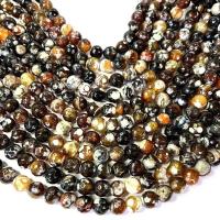 Naturliga Crackle agat pärlor, Rund, polerad, DIY & olika storlek för val, fler färger för val, Såld Per Ca 38 cm Strand