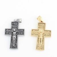 Stainless Steel Cross Pendants 316L Stainless Steel Vacuum Ion Plating fashion jewelry & DIY nickel lead & cadmium free Sold By PC
