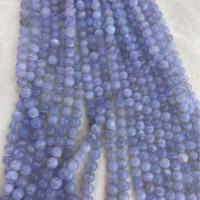 Natural Purple Agate Beads Round DIY dutch blue Sold Per Approx 38 cm Strand