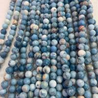 Gemstone Jewelry Beads Larimar Round DIY blue Sold Per Approx 38 cm Strand