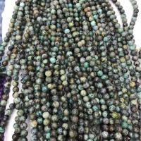 Turquoise Kralen, Afrikaans Turquoise, Ronde, DIY & verschillende grootte voor keus, gemengde kleuren, Per verkocht Ca 38 cm Strand