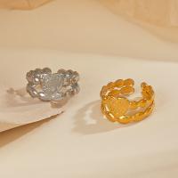 Anel de dedo de aço inoxidável, Aço inoxidável 304, Coração, joias de moda & para mulher, Mais cores pare escolha, inner diameter 17mm, vendido por PC