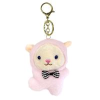Fur Ball Pom Pom Keychain, Plush, with Tibetan Style, cute & Unisex, more colors for choice, 83x110mm, Sold By PC