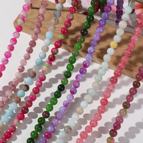Gemstone smykker perler, Natursten, Runde, poleret, du kan DIY, flere farver til valg, Bead size 8mm, Solgt af Strand