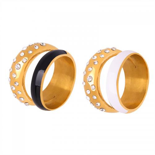 Ring Finger Titantium stali, ze Czeski, różnej wielkości do wyboru & dla kobiety & emalia, dostępnych więcej kolorów, ring width 22mm, sprzedane przez PC