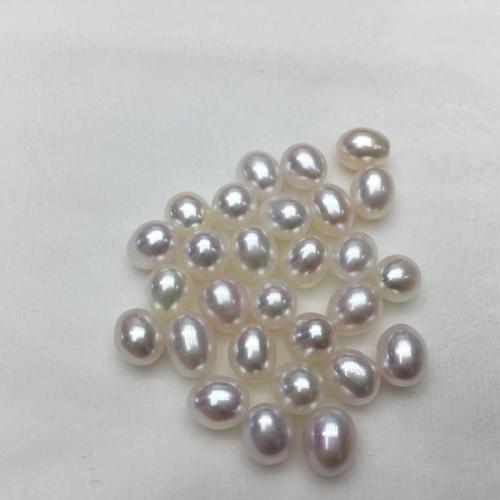 Perlas Arroz Freshwater, Perlas cultivadas de agua dulce, Bricolaje & diverso tamaño para la opción, Blanco, Vendido por UD