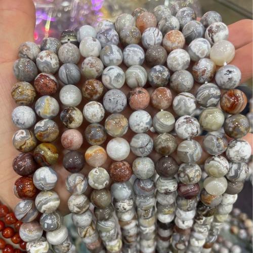 Natural Persian Gulf agate Beads Round DIY mixed colors Sold Per Approx 38 cm Strand