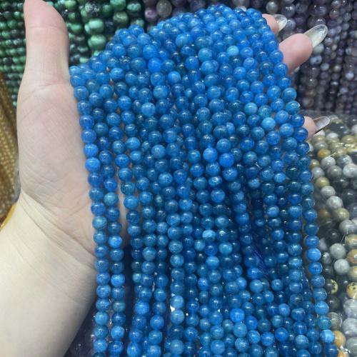 Gemstone smykker perler, apatitter, Runde, du kan DIY & forskellig størrelse for valg, safir, Solgt Per Ca. 38 cm Strand