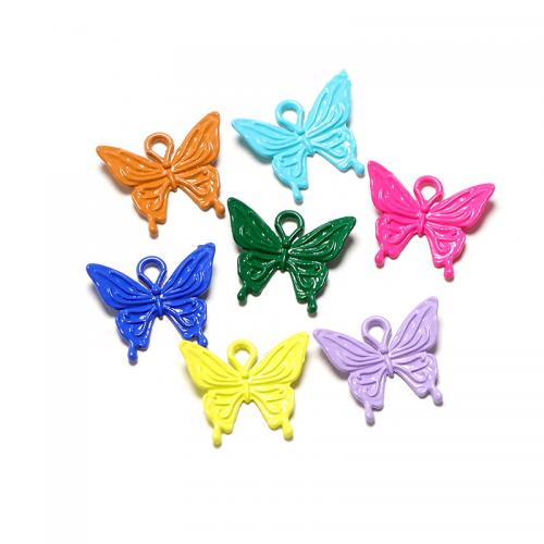 Zinc Alloy Animal Pendants Butterfly stoving varnish DIY nickel lead & cadmium free Sold By Bag