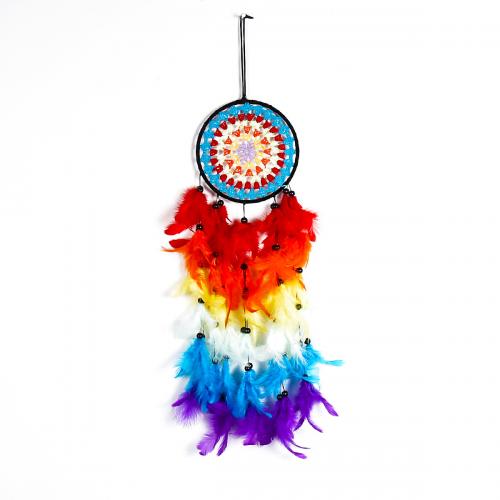 Fashion Dream Catcher Feather with Rattan & Nylon & Iron for home and office multi-colored 560mm Sold By PC