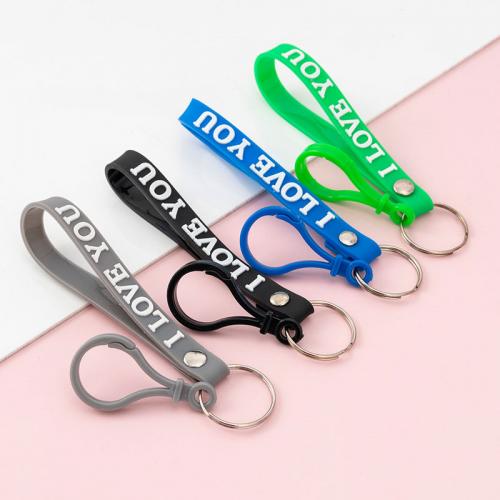 Key Chain, Meka PVC, s Željezo, Prijenosni & možete DIY, više boja za izbor, nikal, olovo i kadmij besplatno, Dužina 15 cm, Prodano By PC