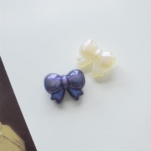 Acrylic Jewelry Beads Bowknot DIY 31mm Sold By Bag