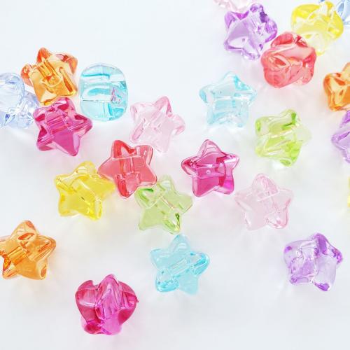 Transparent Acrylic Beads Star DIY Sold By Bag