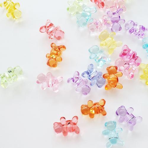 Transparent Acrylic Beads Bear DIY Sold By Bag