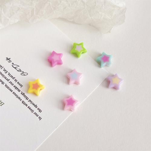 Acrylic Jewelry Beads Star DIY 9mm Sold By Lot
