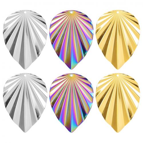 Stainless Steel Pendants 304 Stainless Steel Leaf Vacuum Ion Plating fashion jewelry & DIY Sold By PC