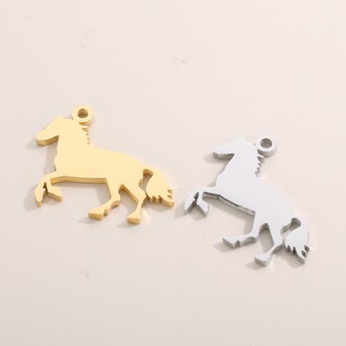 Stainless Steel Animal Pendants 304 Stainless Steel Horse Vacuum Ion Plating fashion jewelry & DIY Sold By PC