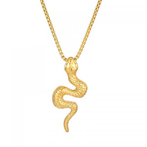 Stainless Steel Animal Pendants 304 Stainless Steel Snake Vacuum Ion Plating DIY Sold By PC