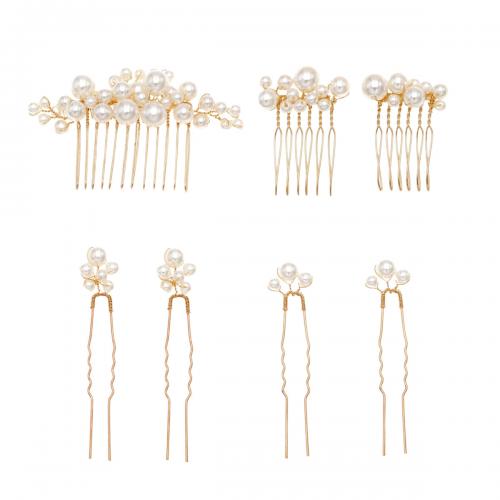 Mixed Hair Accessories Iron hair comb & hair stick with Plastic Pearl 7 pieces & for woman Big 8*5cmuff0cSmall comb :3*3.5cmuff0cSix pearl hair 1.5*7.5cmuff0cThree pearl hair 1.8*7.5cm Sold By Set