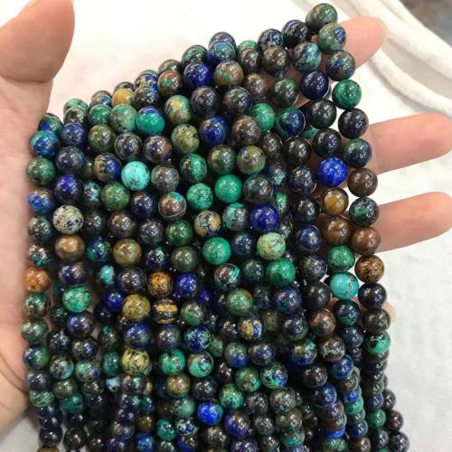 Lapis Lazuli Beads, Lapis Lazuli Phenix, Ronde, DIY & verschillende grootte voor keus, gemengde kleuren, Per verkocht Ca 38 cm Strand