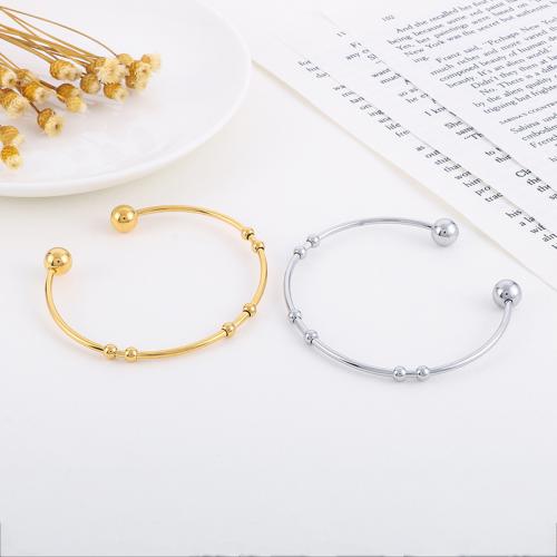 Stainless Steel Bangle 304 Stainless Steel Vacuum Ion Plating fashion jewelry & for woman 2mm Inner Approx 60mm Sold By PC