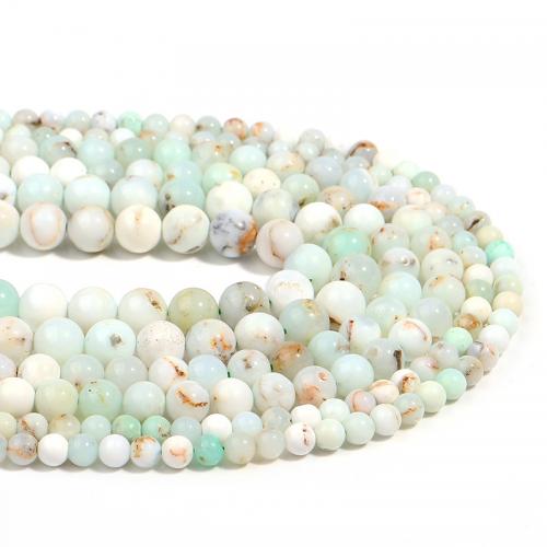 Perles opales de mer, Blanc opale, Rond, DIY & normes différentes pour le choix, blanc, Vendu par Environ 38 cm brin