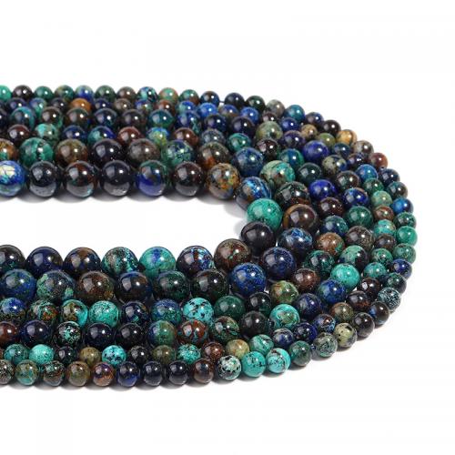 Lapislazuli Perlen, Lapislazuli Phönix, rund, DIY & verschiedene Größen vorhanden, gemischte Farben, verkauft per ca. 38 cm Strang