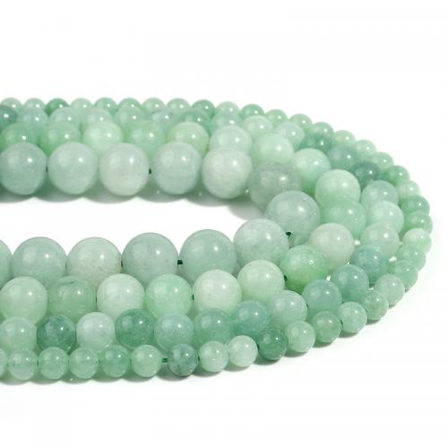 Jade Beads, Jade Burma, Runde, du kan DIY & forskellig størrelse for valg, grøn, Solgt Per Ca. 38 cm Strand