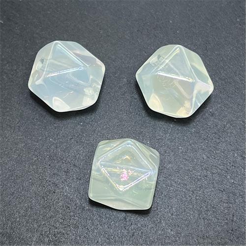 Plated Acrylic Beads Geometrical Pattern UV plating DIY & faceted 18.85mm Approx 3.15mm Approx Sold By Bag