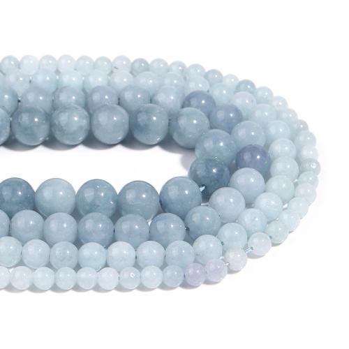 Amazonit Beads, Akvamarin, Runde, du kan DIY & forskellig størrelse for valg, blå, Solgt Per Ca. 38 cm Strand