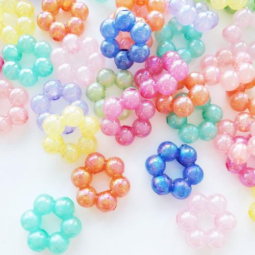 Acrylic Jewelry Beads Flower DIY & hollow 16.50mm Sold By Bag