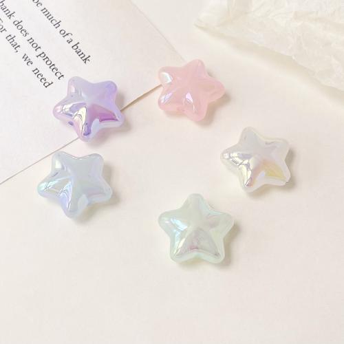 Acrylic Jewelry Beads Star DIY 19mm Sold By Bag