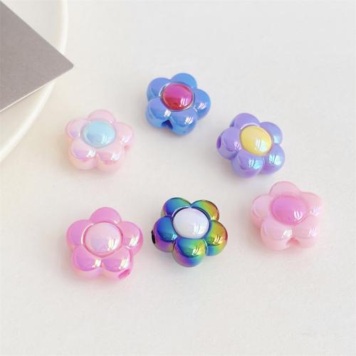 Acrylic Jewelry Beads Flower DIY 15mm Sold By Bag