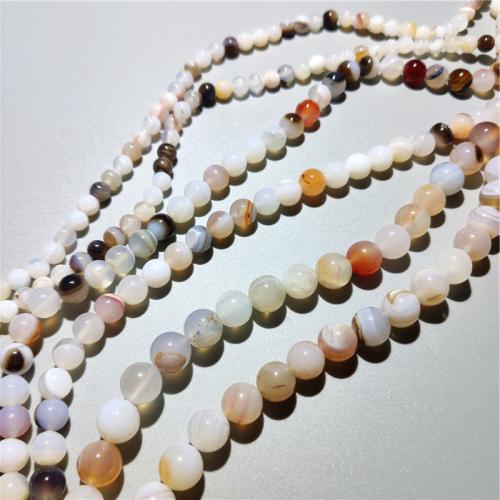 Natural Lace Agate Beads Round DIY mixed colors Sold Per Approx 36-38 cm Strand