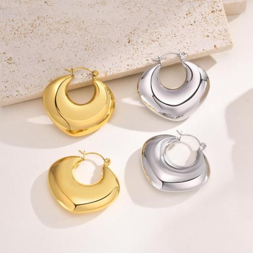 Stainless Steel Lever Terug Earring, 304 roestvrij staal, mode sieraden & voor vrouw, meer kleuren voor de keuze, 28x30mm, Verkocht door pair