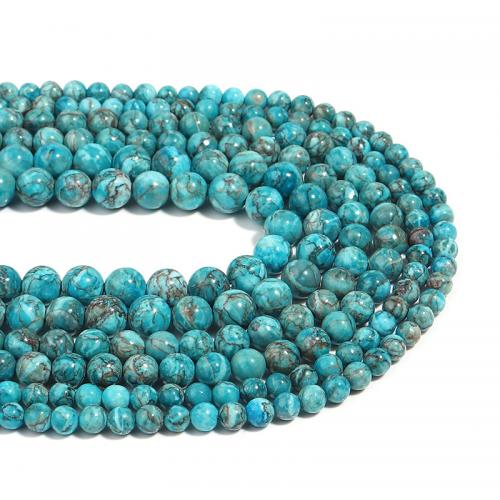 Turquoise Beads Natural Turquoise Round DIY blue Sold Per Approx 38 cm Strand