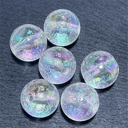 Plated Acrylic Beads Round UV plating DIY 15.69mm Approx 2.89mm Approx Sold By Bag