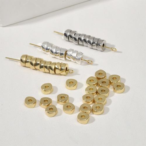 Messing spacer perler, Runde, forgyldt, du kan DIY, flere farver til valg, nikkel, bly & cadmium fri, 6.60x2.90mm, Solgt af PC