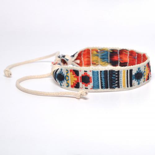 Chain Woven Bracelets Cotton Fabric Adjustable & fashion jewelry & for woman Length Approx 16-28 cm Sold By Bag