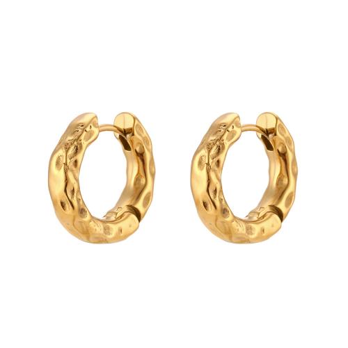 Stainless Steel Lever Terug Earring, 304 roestvrij staal, mode sieraden & verschillende grootte voor keus & voor vrouw, gouden, Verkocht door pair