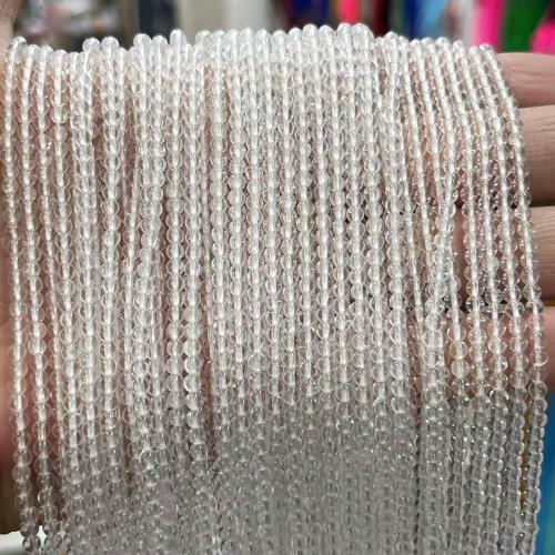 Natural Clear Quartz Beads Round DIY clear Sold By Strand