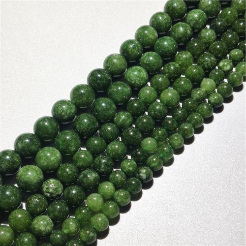 Mješoviti Gemstone perle, Jasper Stone, Krug, možete DIY & različite veličine za izbor, zelen, Prodano Per Približno 36-38 cm Strand
