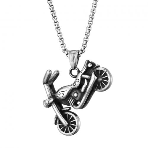 Sweater Chain Necklace Titanium Steel Motorcycle polished fashion jewelry & Unisex Length Approx 23.62 Inch Sold By PC