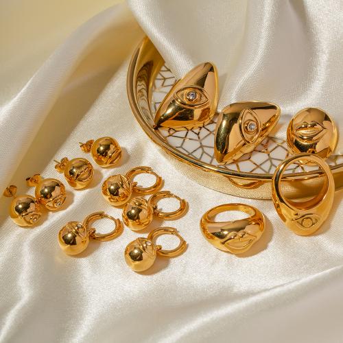Stainless Steel smycken Ställer, 304 rostfritt stål, mode smycken & olika stilar för val & för kvinna, gyllene, nickel, bly och kadmium gratis, Säljs av PC