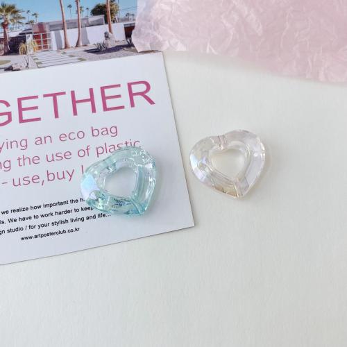 Transparent Acrylic Beads Heart DIY Sold By Bag