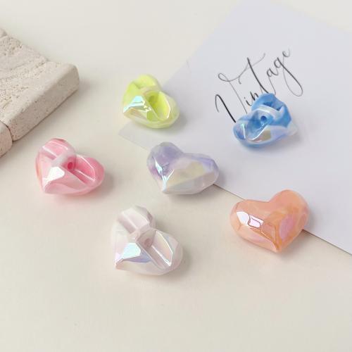 Acrylic Jewelry Beads, Heart, DIY, more colors for choice, 34.50mm, 50PCs/Bag, Sold By Bag